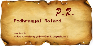 Podhragyai Roland névjegykártya